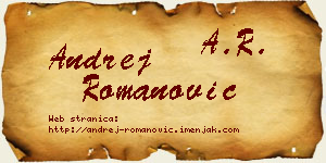Andrej Romanović vizit kartica